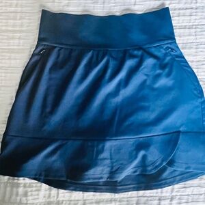 Adidas Skort Women's Size S Blue Athletic Golf/Tennis Lined Skort Zip Pockets